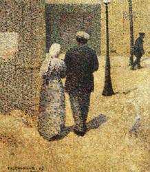 Charles Angrand Couple in the Street China oil painting art